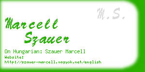 marcell szauer business card